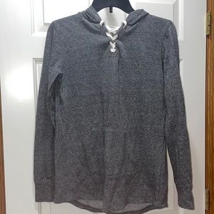 SO gray tunic hoodie, size small